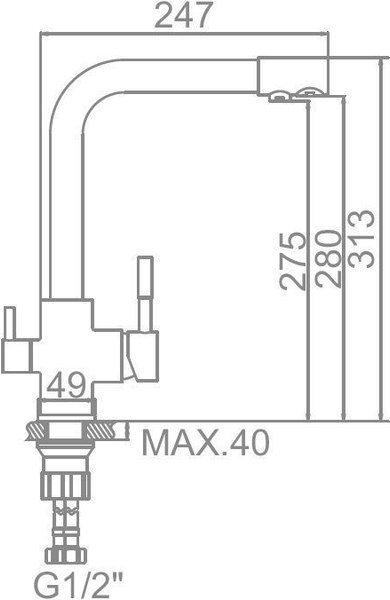 Изображение товара Смеситель Ledeme L4055B-3