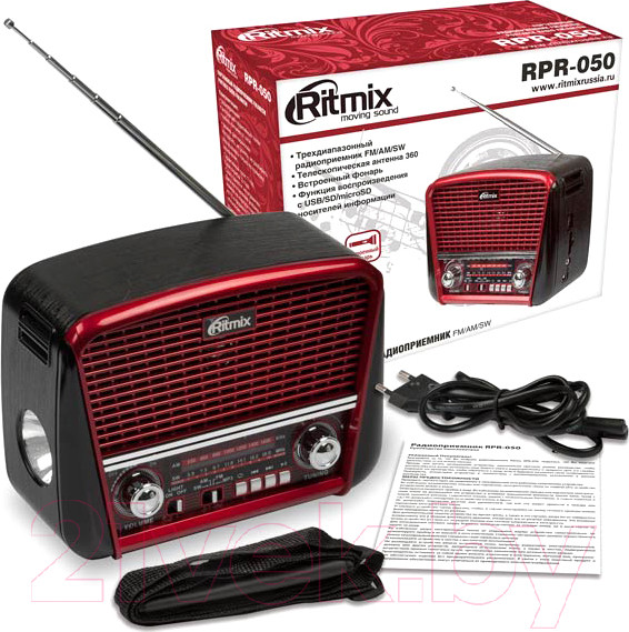 Изображение товара Радиоприемник Ritmix RPR-050 (красный)
