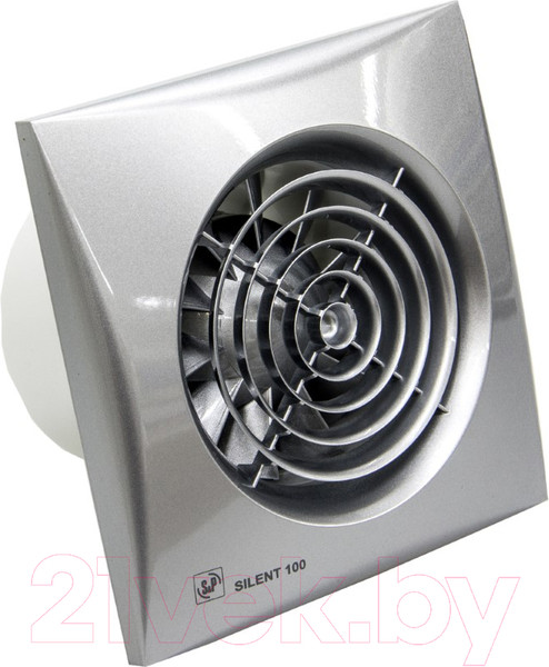 Изображение товара Вентилятор накладной Soler&Palau Silent-100 CHZ Silver / 5210322300