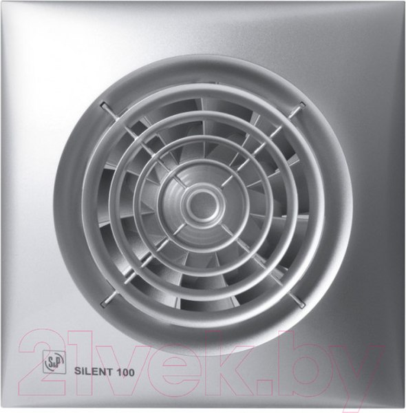 Изображение товара Вентилятор накладной Soler&Palau Silent-100 CZ Silver / 5210415500