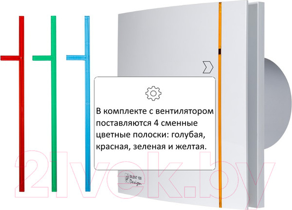 Изображение товара Вентилятор накладной Soler&Palau Silent-100 CRZ Silver Design - 3C / 5210603500