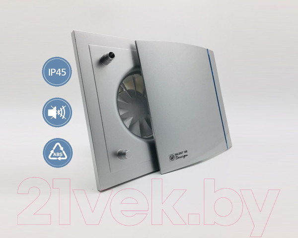 Изображение товара Вентилятор накладной Soler&Palau Silent-100 CRZ Silver Design / 5210602700