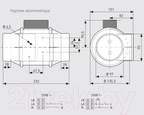 Изображение товара Вентилятор канальный Soler&Palau TD-160/100 N T Silent / 5211322200