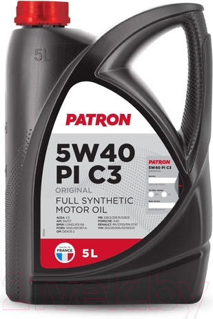 Изображение товара Моторное масло Patron Original 5W40 PI C3 (5л)
