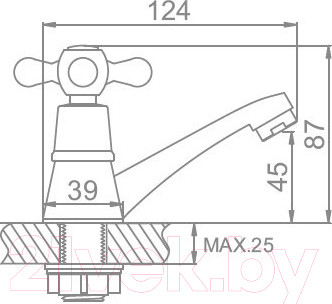 Изображение товара Кран на одну воду Ledeme L4295