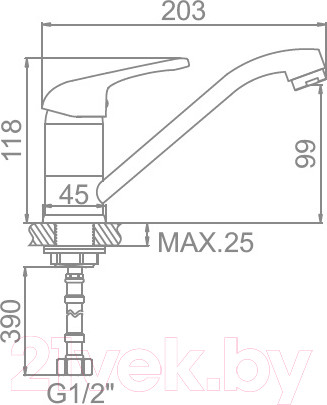 Изображение товара Смеситель Ledeme L4539-B-2