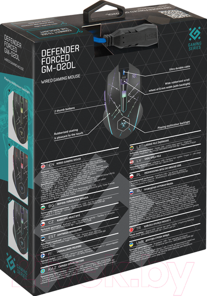 Изображение товара Мышь с ковриком Defender Forced GM-020L / 52020