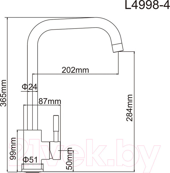 Изображение товара Смеситель Ledeme L4998-4