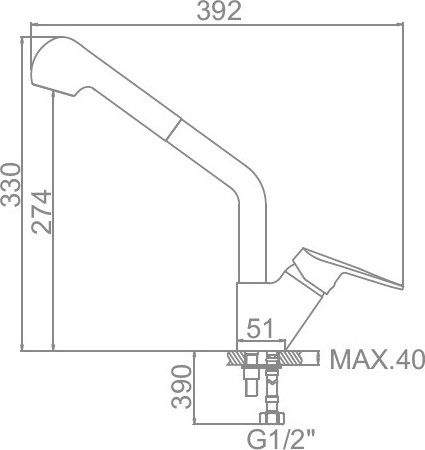 Изображение товара Смеситель Ledeme L6040