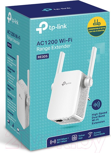 Изображение товара Усилитель беспроводного сигнала TP-Link RE305
