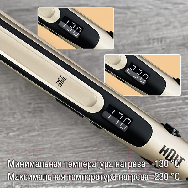 Изображение товара Выпрямитель для волос Holt HT-HC-007 (золото)