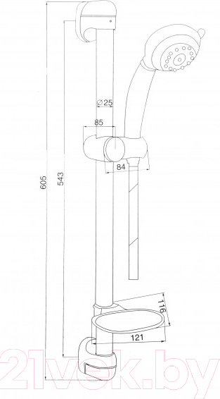 Изображение товара Душевой гарнитур Ledeme L8012