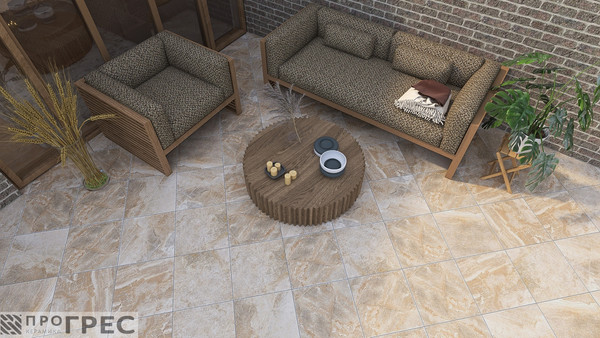 Изображение товара Плитка ProGres Лава 739561 (450x450, светло-коричневый)