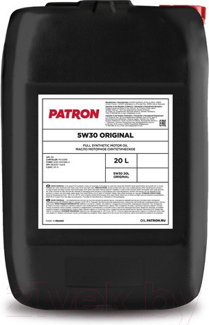 Изображение товара Моторное масло Patron Original 5W30 (20л)