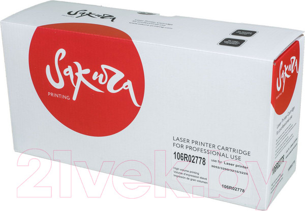 Изображение товара Тонер-картридж Sakura Printing 106R02778/SA106R02778