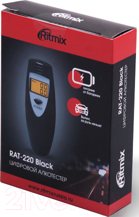 Изображение товара Алкотестер Ritmix RAT-220 (черный)