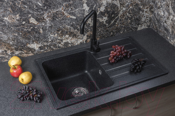 Изображение товара Мойка кухонная БелЭворс Styl L (черный)