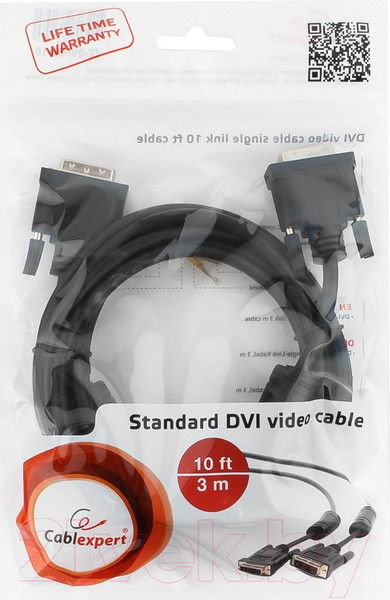 Изображение товара Кабель Cablexpert CC-DVI-BK-10 (3м)
