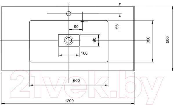Изображение товара Умывальник Акватон Ричмонд 120 (1A70583KRD010)