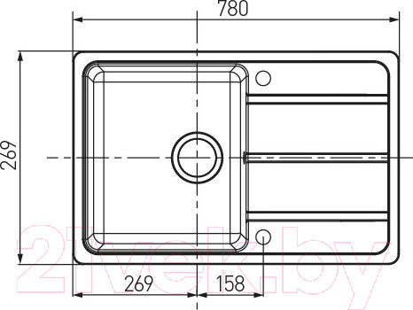 Изображение товара Мойка кухонная Акватон Аманда (1A712832AD240)