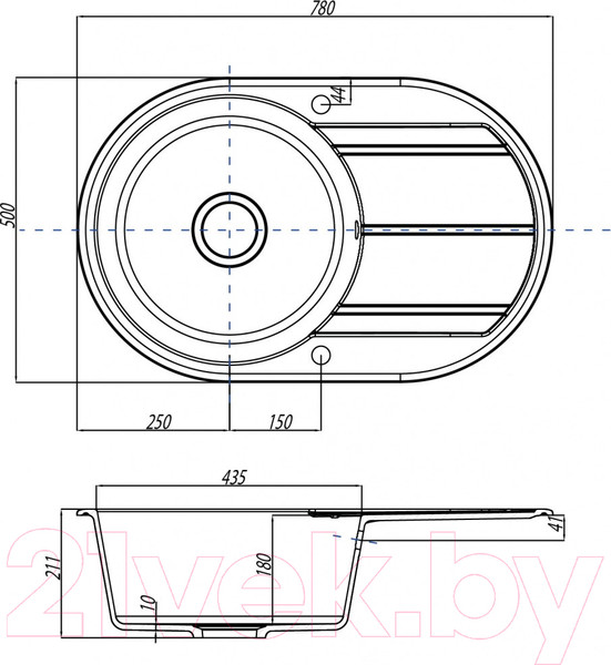 Изображение товара Мойка кухонная Акватон Амира (1A712932AI230)