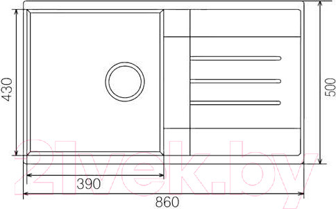 Изображение товара Мойка кухонная Акватон Верона (1A710032VR210)