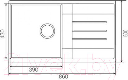 Изображение товара Мойка кухонная Акватон Верона (1A710032VR260)