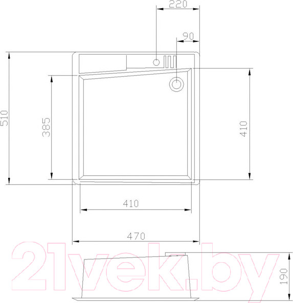 Изображение товара Мойка кухонная Акватон Парма (1A713032PM270)