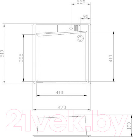 Изображение товара Мойка кухонная Акватон Парма (1A713032PM260)