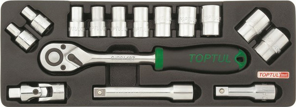 Изображение товара Универсальный набор инструментов Toptul GCAT1502 (15 предметов)
