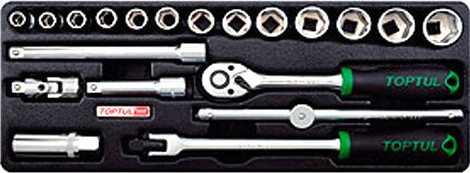 Изображение товара Универсальный набор инструментов Toptul GCAT2001 (20 предметов)