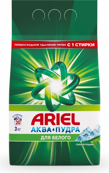 Изображение товара Стиральный порошок Ariel Горный родник (Автомат, 3кг)