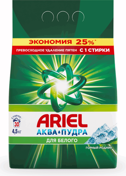 Изображение товара Стиральный порошок Ariel Горный Родник (Автомат, 4.5кг)