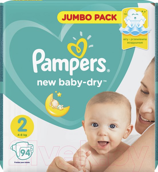 Изображение товара Подгузники детские Pampers New Baby-Dry 2 (94шт)