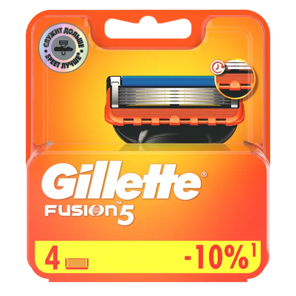 Изображение товара Набор сменных кассет Gillette Fusion (4шт)