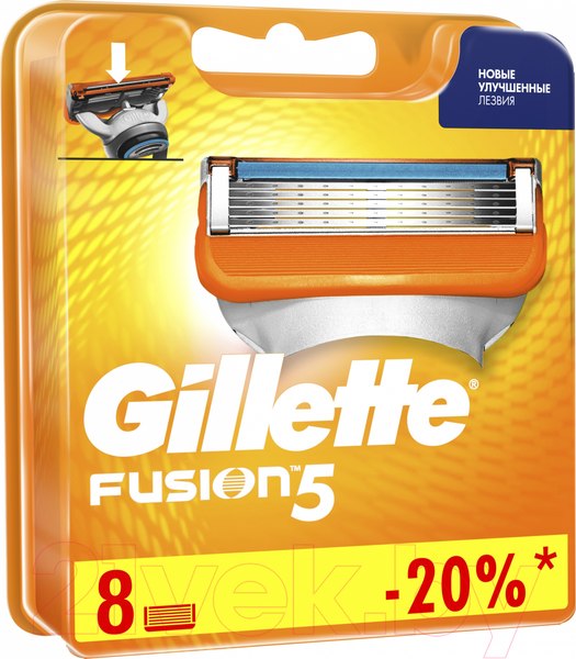 Изображение товара Набор сменных кассет Gillette Fusion (8шт)