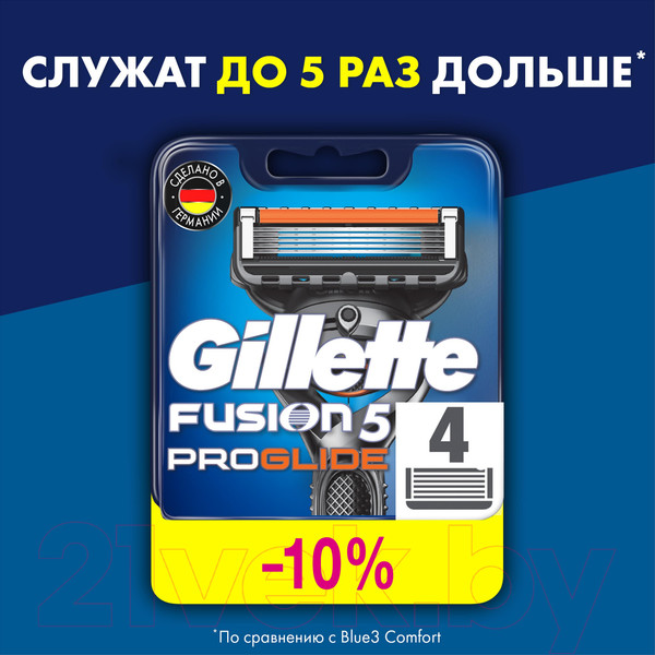 Изображение товара Набор сменных кассет Gillette Fusion ProGlide (4шт)