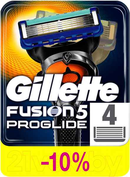 Изображение товара Набор сменных кассет Gillette Fusion ProGlide Power (4шт)