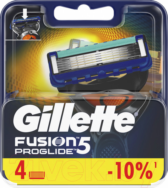 Изображение товара Набор сменных кассет Gillette Fusion ProGlide Power (4шт)