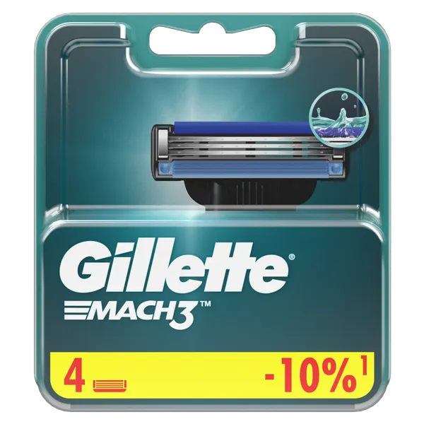 Изображение товара Набор сменных кассет Gillette Mach3 (4шт)