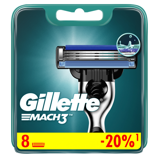 Изображение товара Набор сменных кассет Gillette Mach3 (8шт)