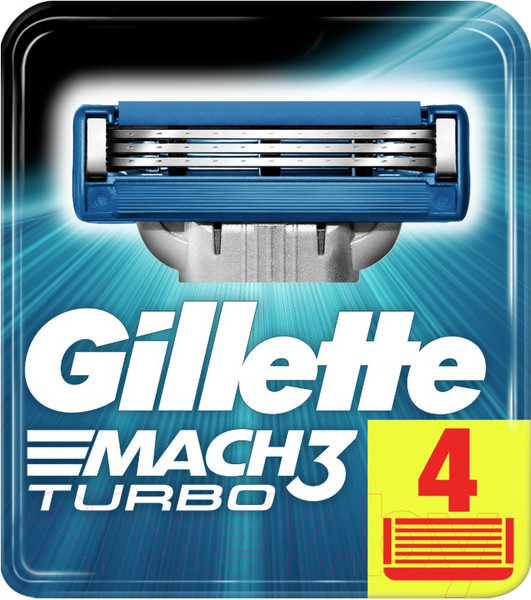 Изображение товара Набор сменных кассет Gillette Mach3 Turbo (4шт)