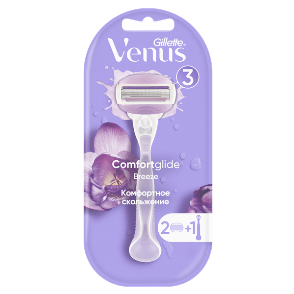 Изображение товара Бритвенный станок Gillette Venus Breeze (+ 2 кассеты с гелем)