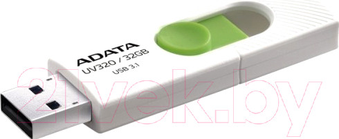 Изображение товара USB flash накопитель A-data DashDrive UV320 32GB White/Green (AUV320-32G-RWHGN)
