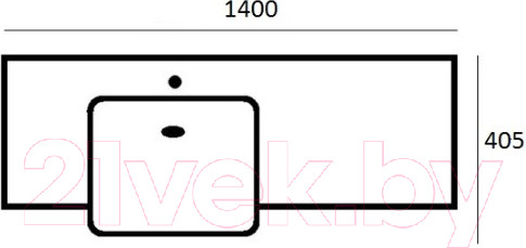Изображение товара Умывальник Акватон Hotel B 140 (1A709731PI01P)