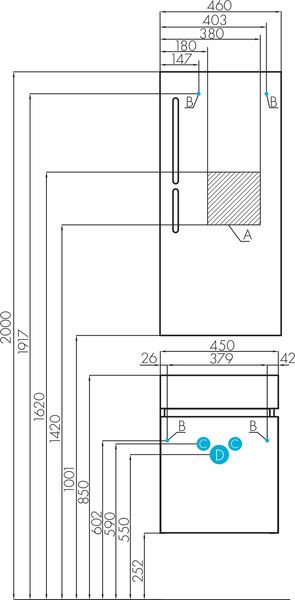 Изображение товара Тумба под умывальник Акватон Эклипс (1A172801EK49R)