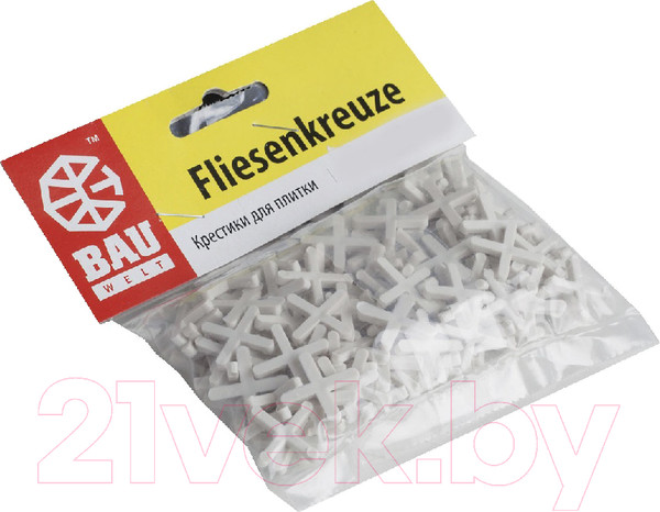 Изображение товара Крестики для укладки плитки Bauwelt 8мм / 01600-010080 (30шт)
