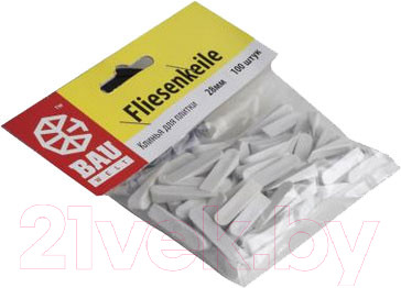 Изображение товара Клинья для укладки плитки Bauwelt 28мм / 01600-100028 (100шт)