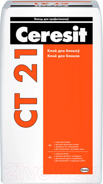 Изображение товара Клей для блоков Ceresit СТ 21 (25кг)