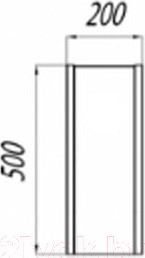 Изображение товара Шкаф-полупенал для ванной Акватон Брук 20 (1A201703BCDF0)